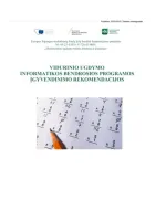 Vidurinio ugdymo matematikos bendrosios programos įgyvendinimo rekomendacijos