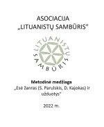 Metodinė medžiaga tema „Esė žanras (S. Parulskis, D. Kajokas) ir užduotys“