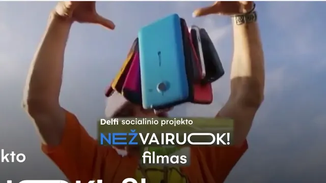 Delfi socialinio projekto NežVairuok! filmas