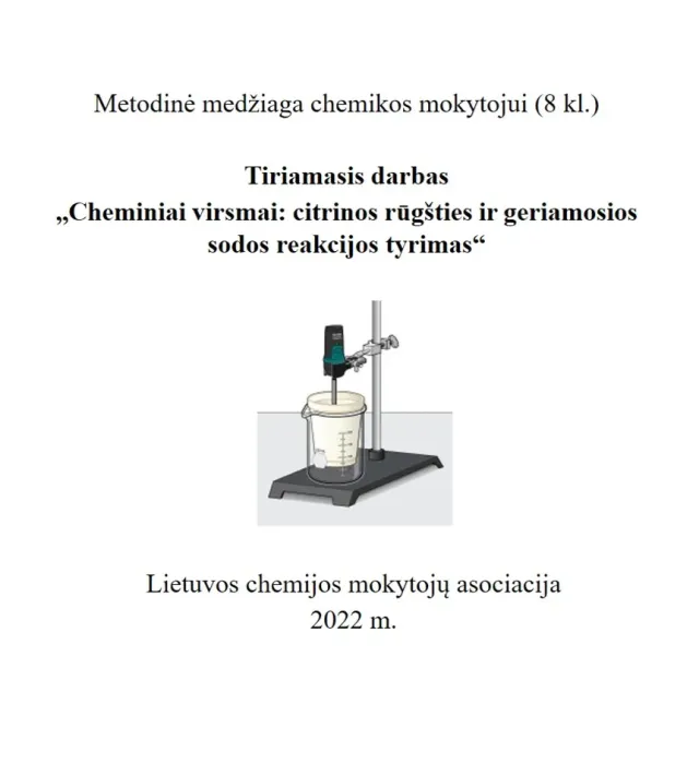 Tiriamasis darbas tema „Cheminiai virsmai: citrinos rūgšties ir geriamosios sodos reakcijos tyrimas“ (8 klasė)